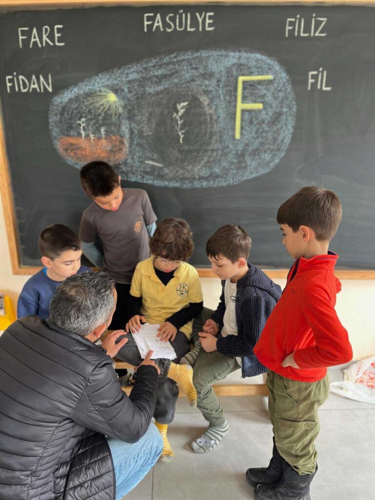 İlkokul birinci sınıf öğrencileri alfabeyi öğreniyor. 2026.